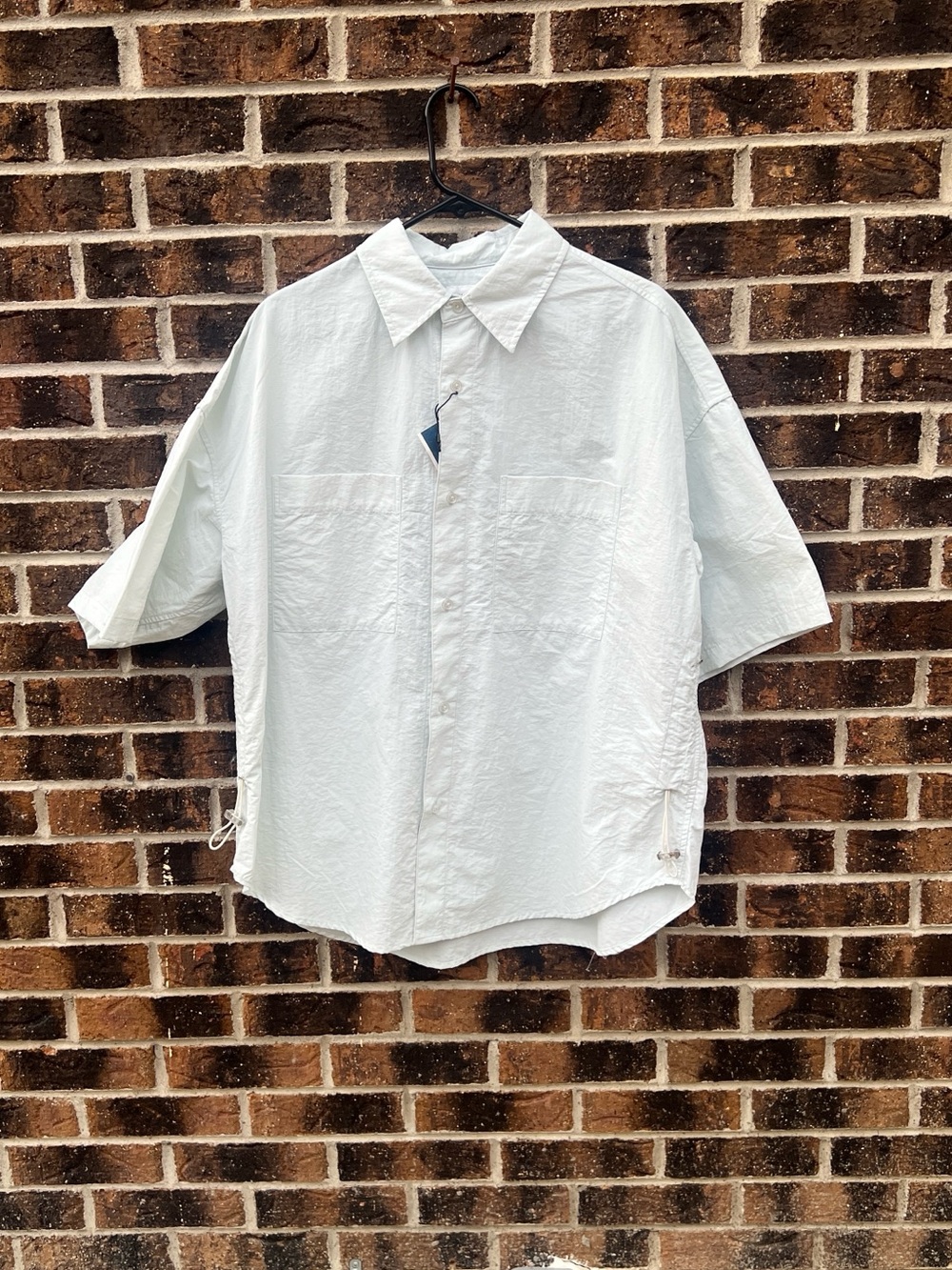 Zara - Men's Short-t Sleeve relaxed fit hiking shirt Shirt in baby blue - M